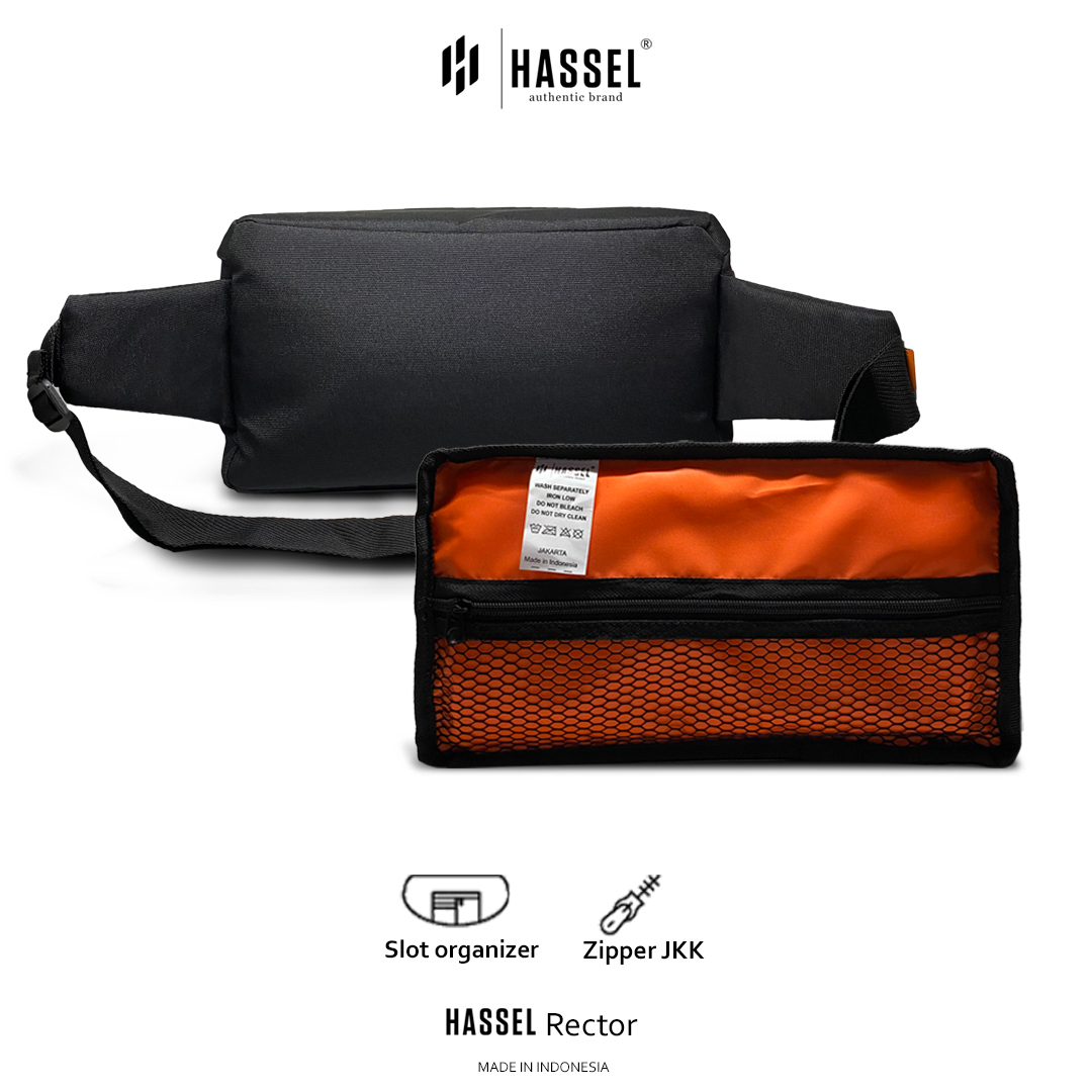 Tas Waistbag Pria Hassel Rector / Tas Pinggang Pria / Tas Dada Pria / Tas Selempang Pria Original / Tas Waistbag Original / Tas Santai / Tas Premium