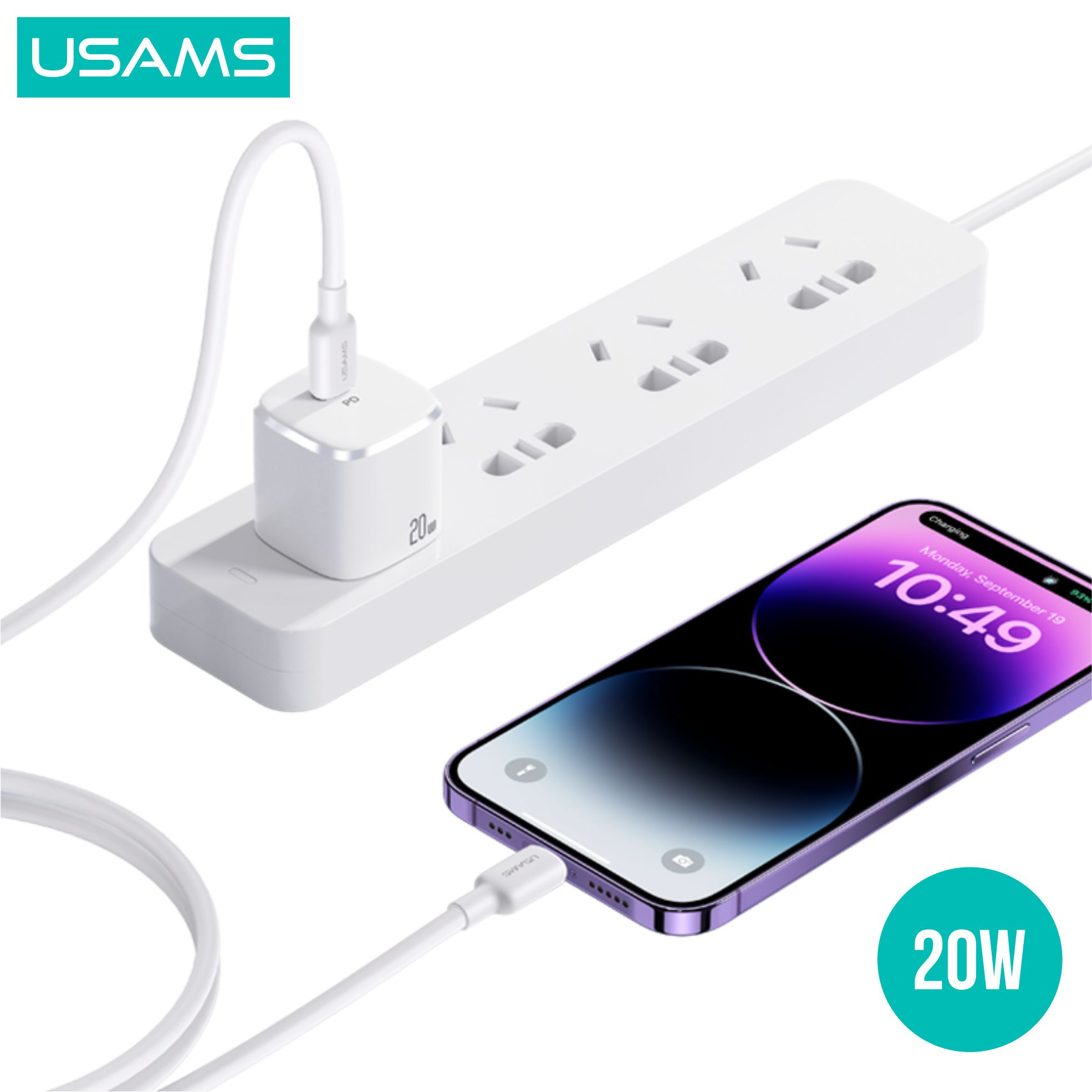 USAMS U84 Kabel Data Fast Charging C to L PD 20W