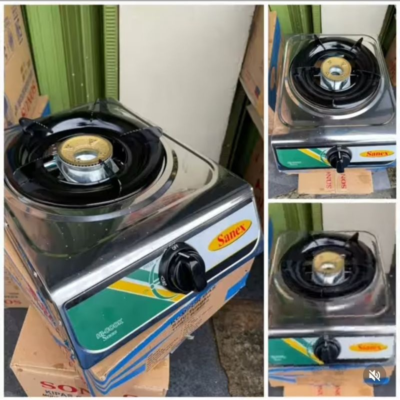 Kompor Gas SANEX 1 Tungku FREE(+) SELANG REGULATOR 100% ORIGINAL GRATIS ONGKIR BAYAR DI TEMPAT ( COD )