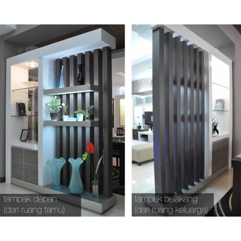 Partisi HPL Penyekat ruangan motif marmer (Harga per meter) bisa request desain, warna dan motif mar