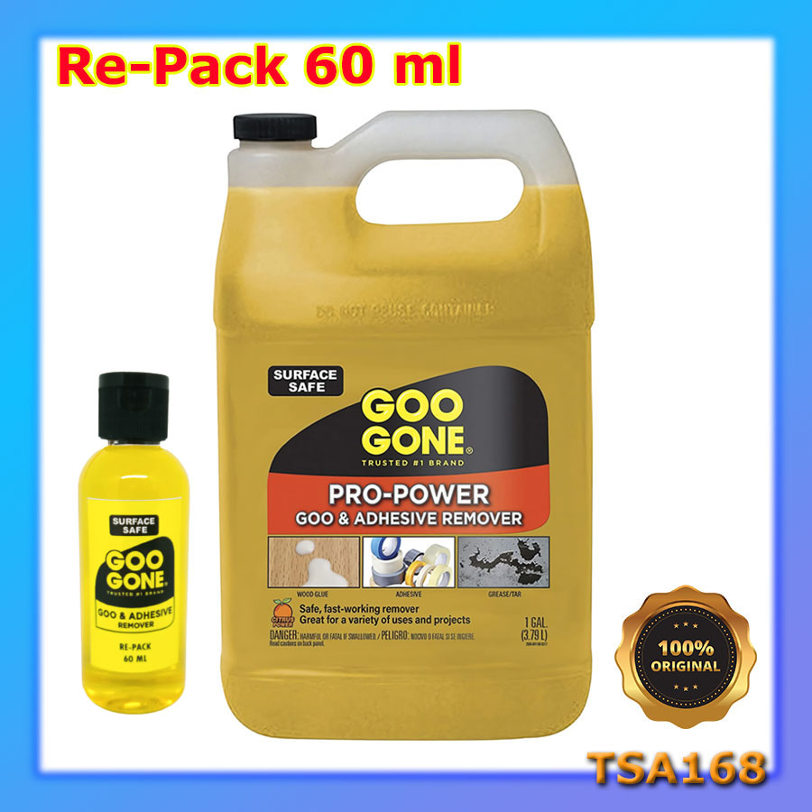 Goo Gone 118 ml 4 Oz  RePack 60ml Adhesive Remover Pembersih Lem &amp; Bekas Sticker