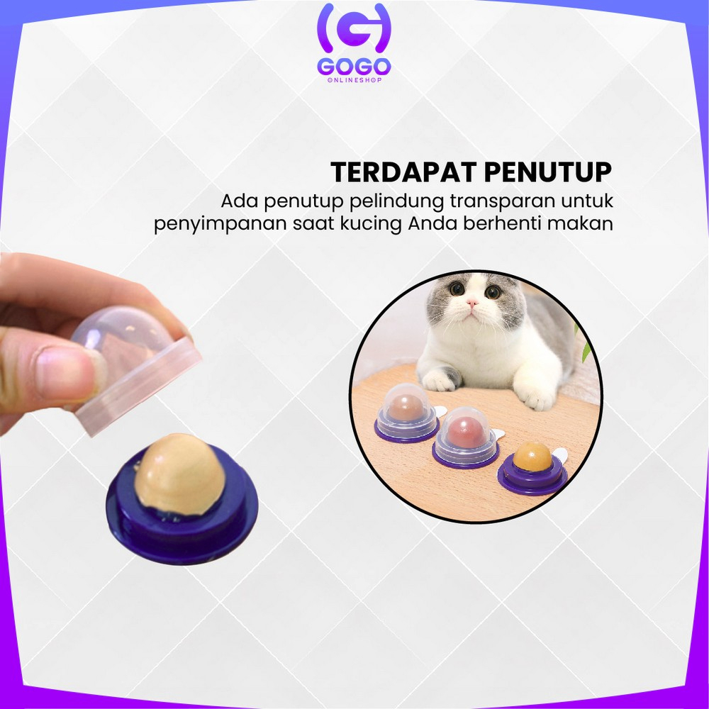 GOGO-C846 Cemilan Kucing Bola Catnip Snack Permen Bola Vitamin Cemilan Anabul Anti Stress / Makanan Hewan Catnip Snack Kucing Toys