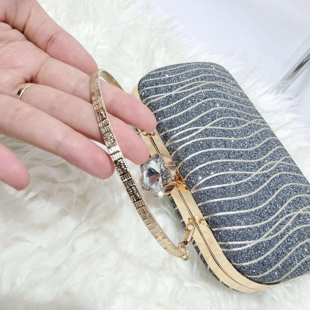 Model Baru! Clutch Import Farnell Tas Pesta Kondangan Wanita Diamond D6341/WL10524/26262 Cantik Elegan