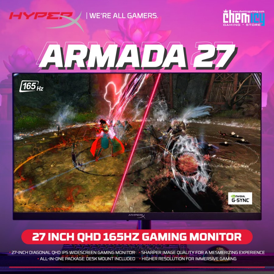 HyperX Armada 27 Inch 165Hz QHD Gaming Monitor