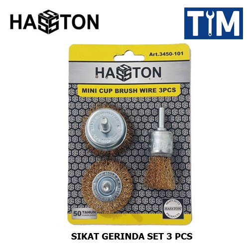 HASSTON Sikat Baja Gerinda Set 3 PCS / Mini Cup Brush Wire / Cup Brush Set 3 PCS