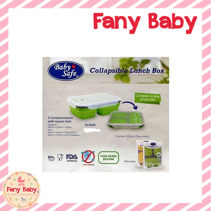 BABY SAFE SILICONE LUNCH BOX 3 PARTS / SC006