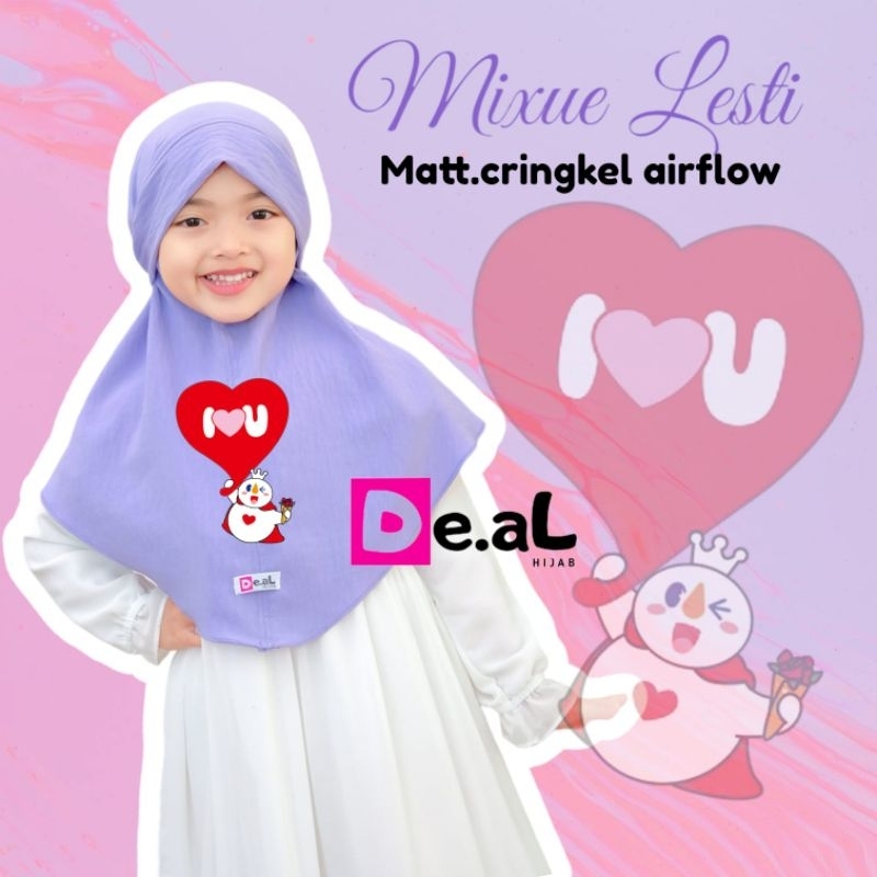 JILBAB ANAK MIXUE/JILBAB ANAK LESTY/JILBAB ANAK CRINKLE ORI De'al HIJAB