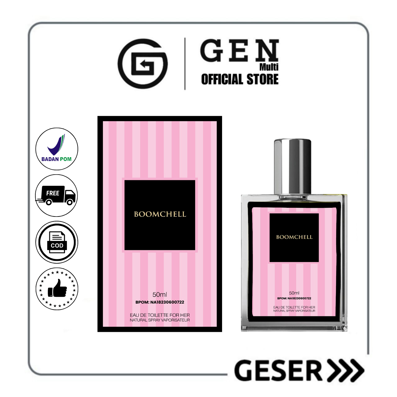 GEN - [BPOM] Parfum Boomchell 50ml Premium / Parfum Boomchell Women 50ml / Minyak Wangi Boomchell 50ml