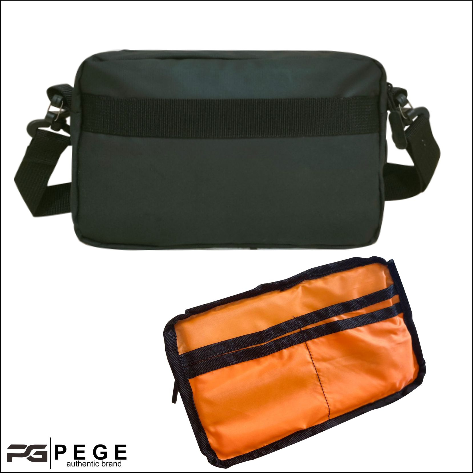 Tas Selempang PEGE Javer Model 2in1 Bahan Bimo Waterproof Anti Air Bisa Slingbag dan Pouch - PG 8962
