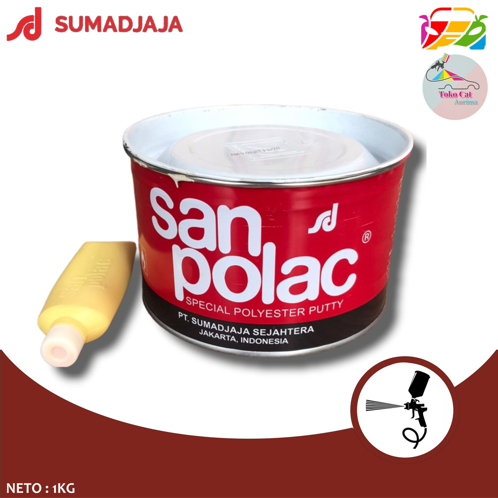 DEMPUL SANPOLAC DEMPUL KAYU DEMPUL BESI DEMPUL PLASTIK 1KG DAN 250G