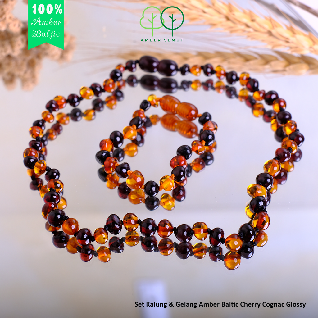 Kalung Amber Baltic Cherry Cognac by Amber Semut