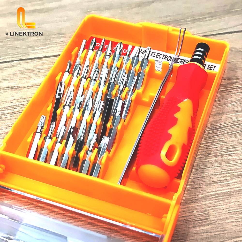 TOOLS KIT OBENG SET MULTIFUNGSI 32 IN 1 LENGKAP DENGAN PINSET / OBENG SET SERBAGUNA 32 IN 1 + PINSET