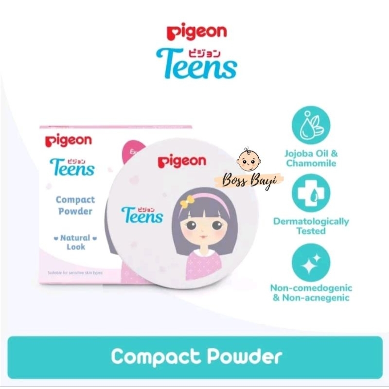 PIGEON TEENS - Compact Powder 14gr / Refill Compact (Bedak Padat untuk Remaja)