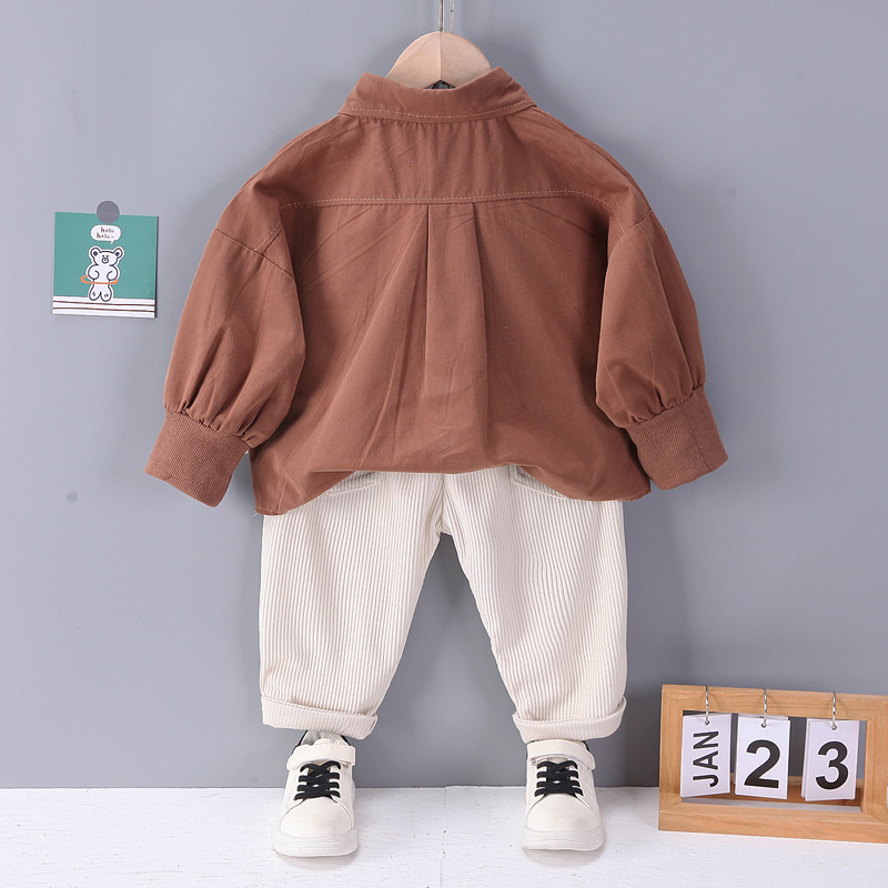 Brown set anak laki laki keren usia 6 bulan - 5 tahun setelan premium korea