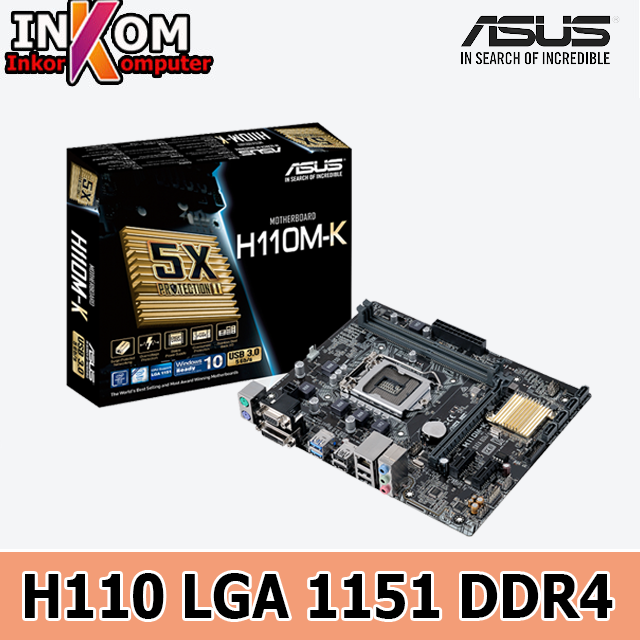 Mobo Motherboard H110 Asus Socket LGA 1151 DDR4 NEW