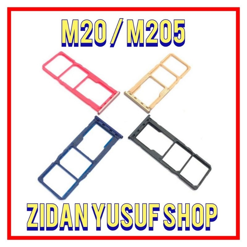 SIMTRAY SIMLOCK SLOT KARTU TEMPAT SIM SAMSUNG M20 M205 SLOT SIMCARD ORIGINAL