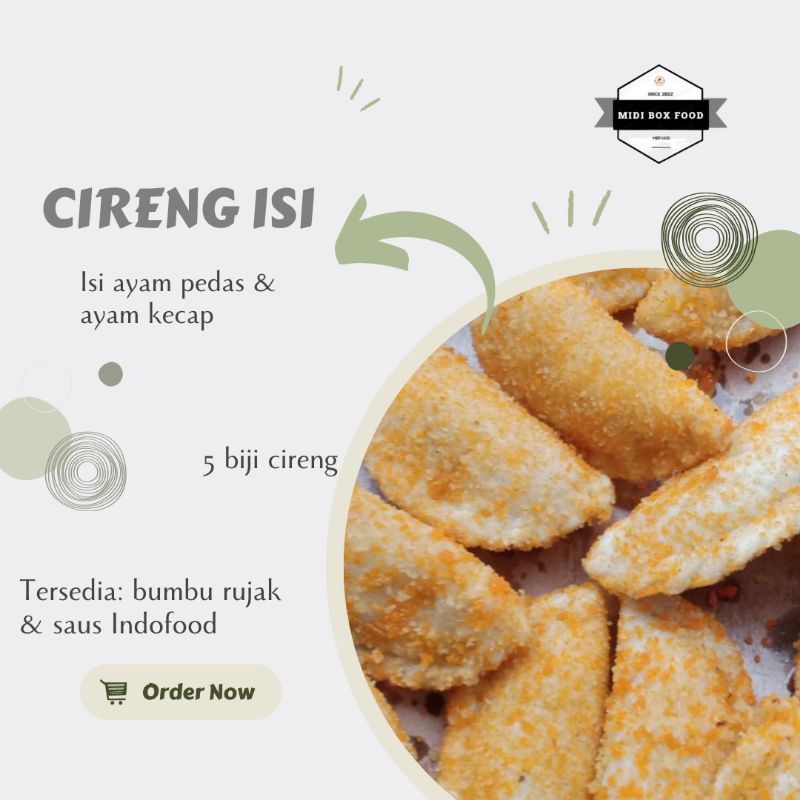 

Cireng isi ayam Pedas