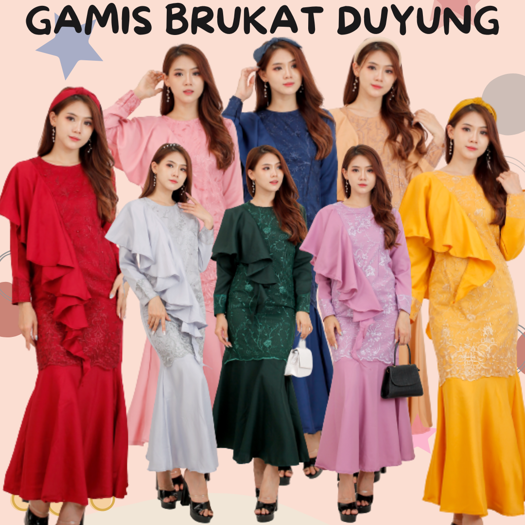 GAMIS DUYUNG TERBARU 2023 LEBARAN SUPER MEWAH