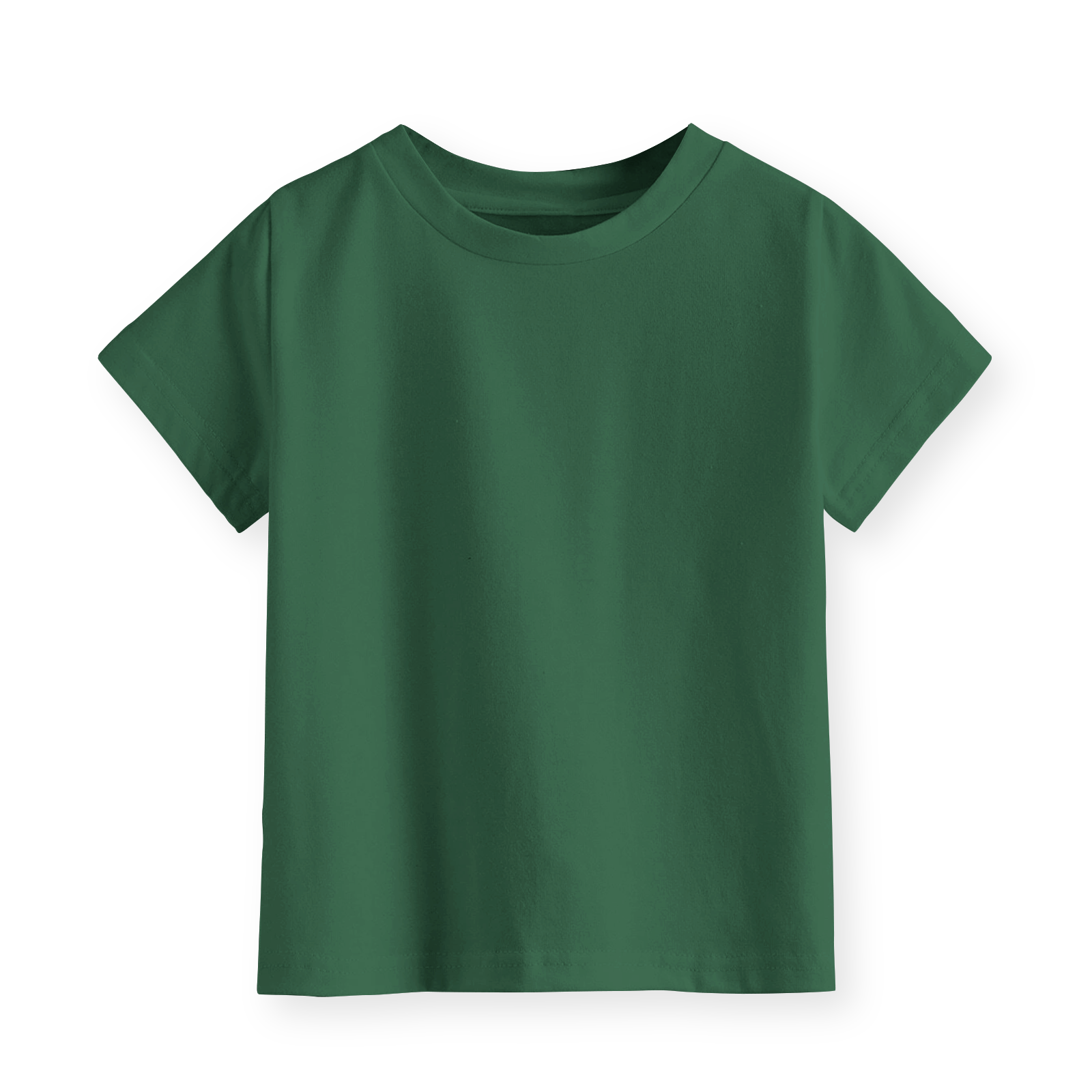 Kaos Polos Anak Usia 1-12 Tahun Laki-Laki Perempuan Lengan Pendek Warna Hijau Botol
