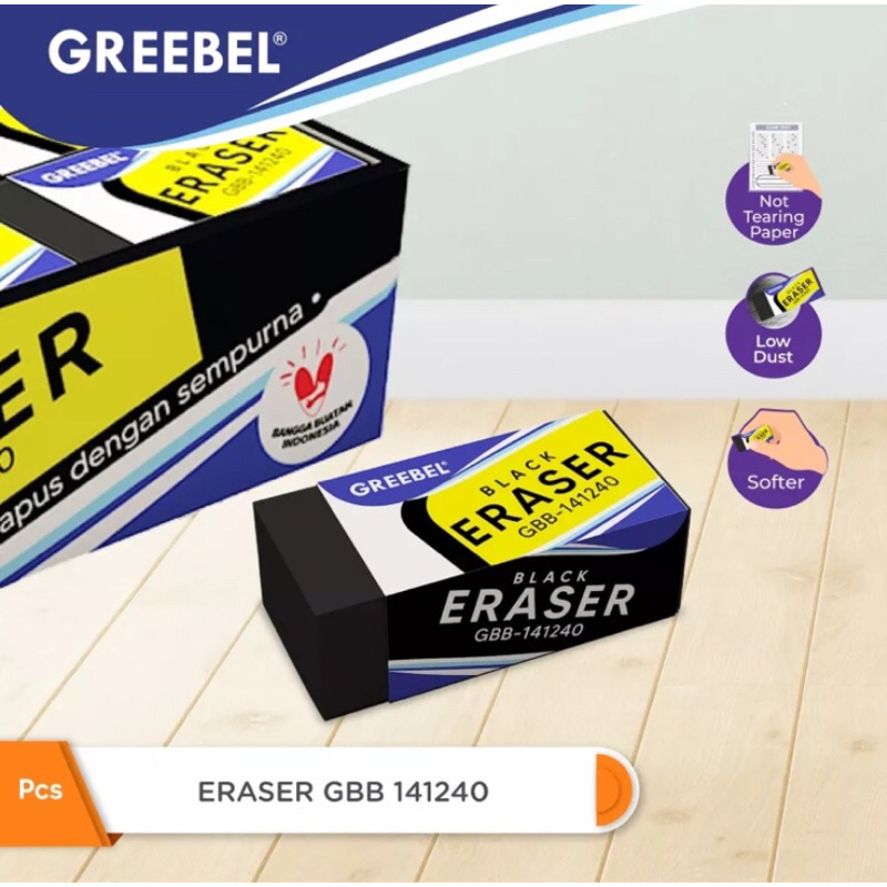 

GREEBLE penghapus hitam stip hitam bersih menghapus dengan sempurna