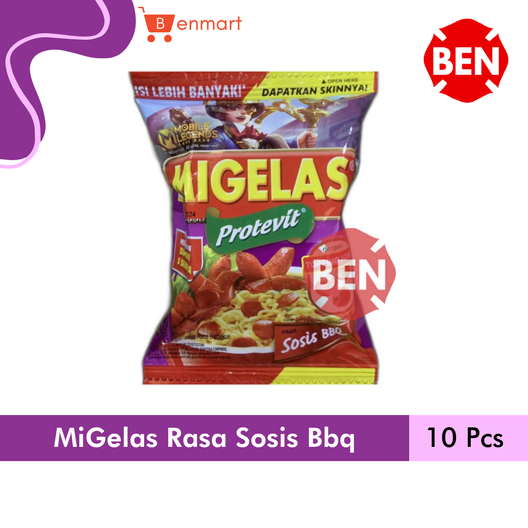 

MIGELAS SOSIS BBQ 1 Renceng 10 Pcs Mie Mi Gelas Instan Kuah Sapi Dus