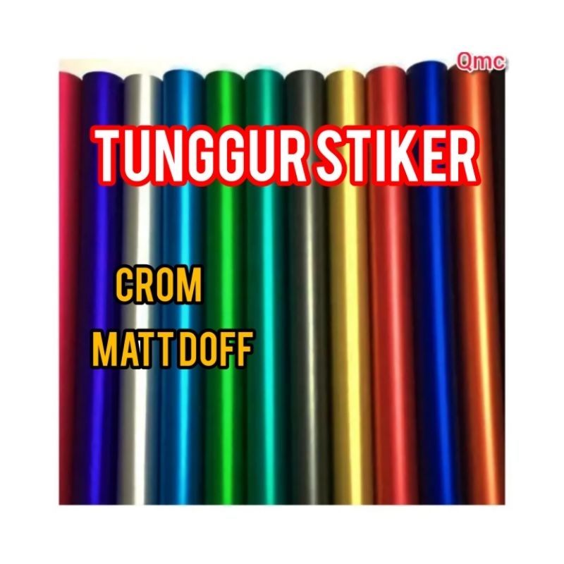 1rool 9 meter skotlet motor warna crom Matt doff