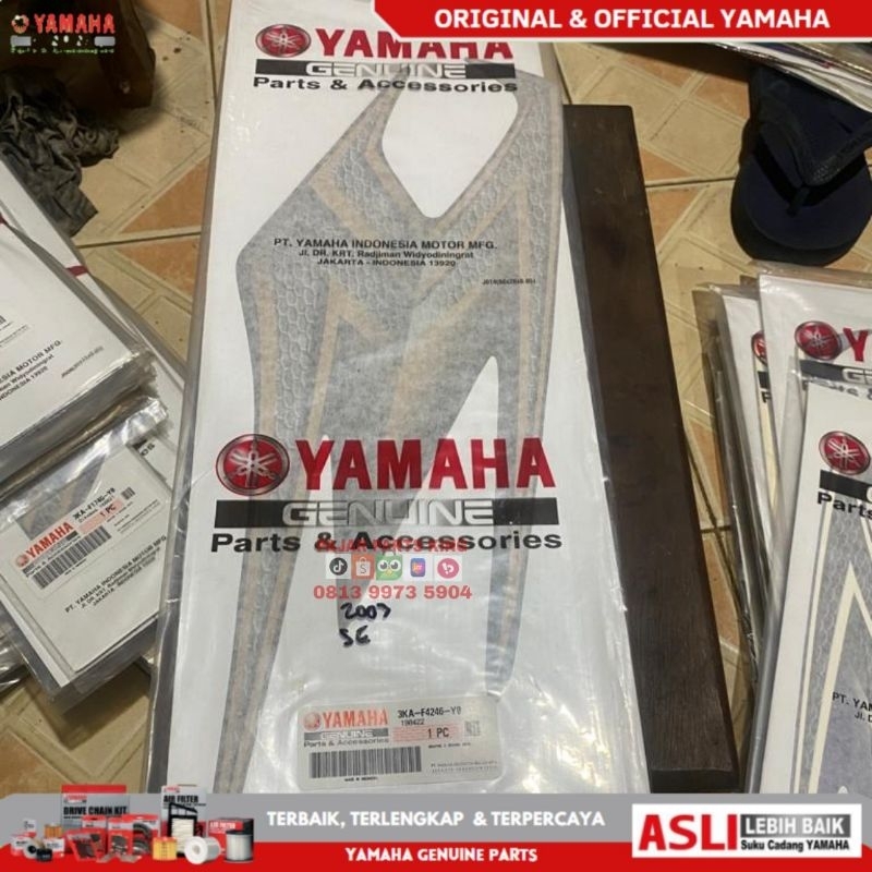 STRIPING TANGKI RX KING 2003 SPECIAL EDITION ORIGINAL SEBELAH KIRI. 3KA-F4246-YO GRAPHIC FUEL TANK 3