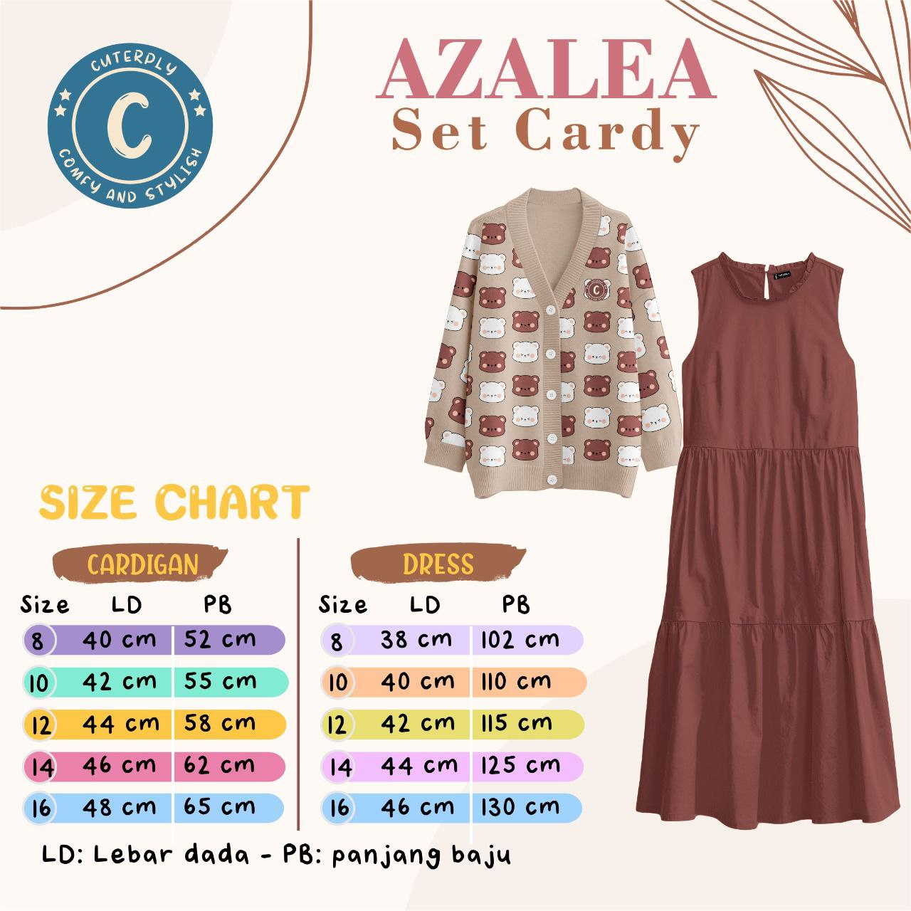 AfsheenaStore Azalea Set Cardy By Cuterply