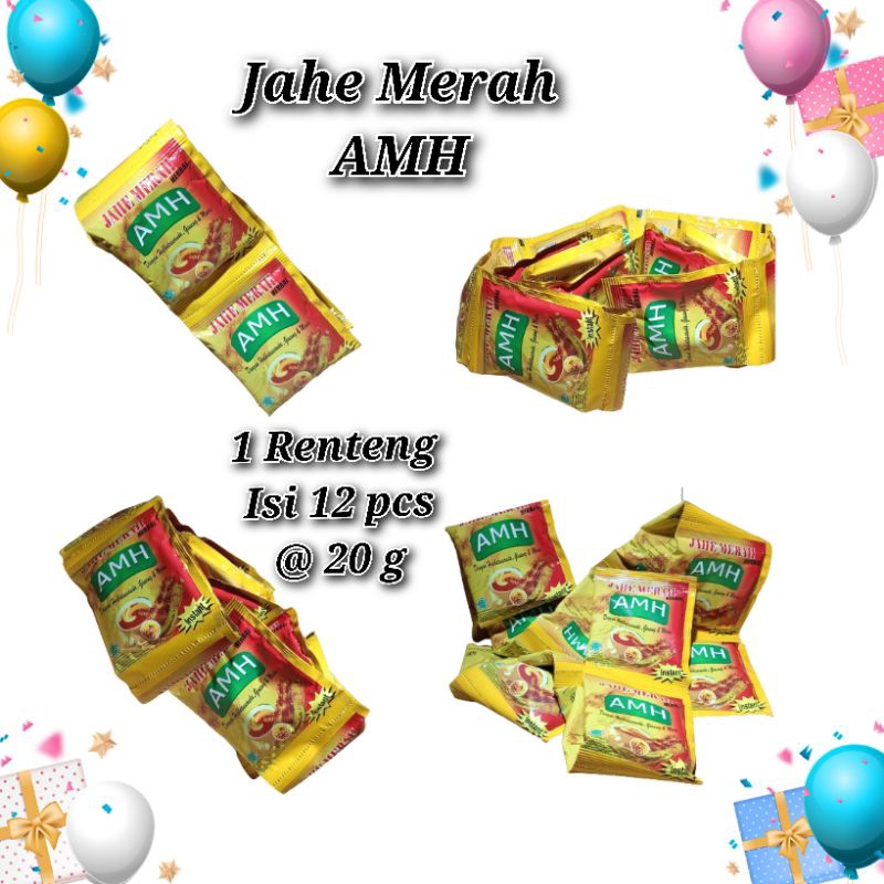 

JAHE MERAH ( AMH ),bubuk rasa original ( 1 renteng isi 12 sachet )