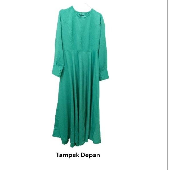 Emerald Green Maxi Dress / Gamis Hijau Emerald (Preloved)