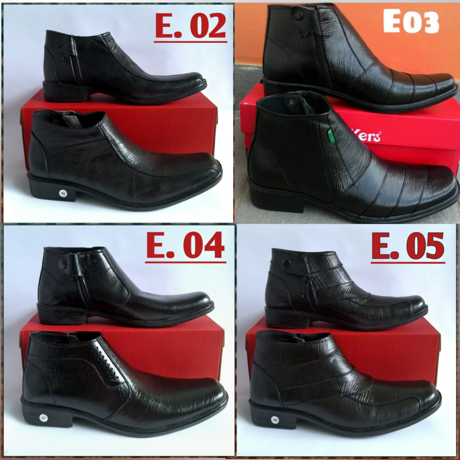 (BONUS SEPATU VANS) Sepatu Hight Formal Grade Ori Pantofel Kulit Sapi Asli Garut Risleting Formal Kerja Kantoran