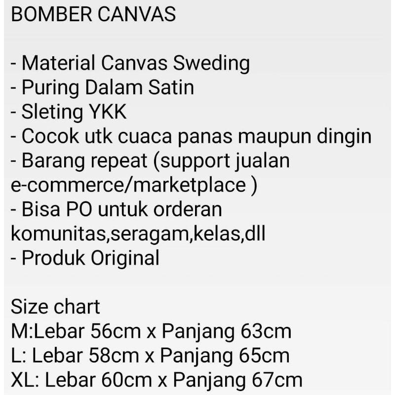 JACKET BOMBER BASIC CANVAS WOLVPACK WORLDWIDE