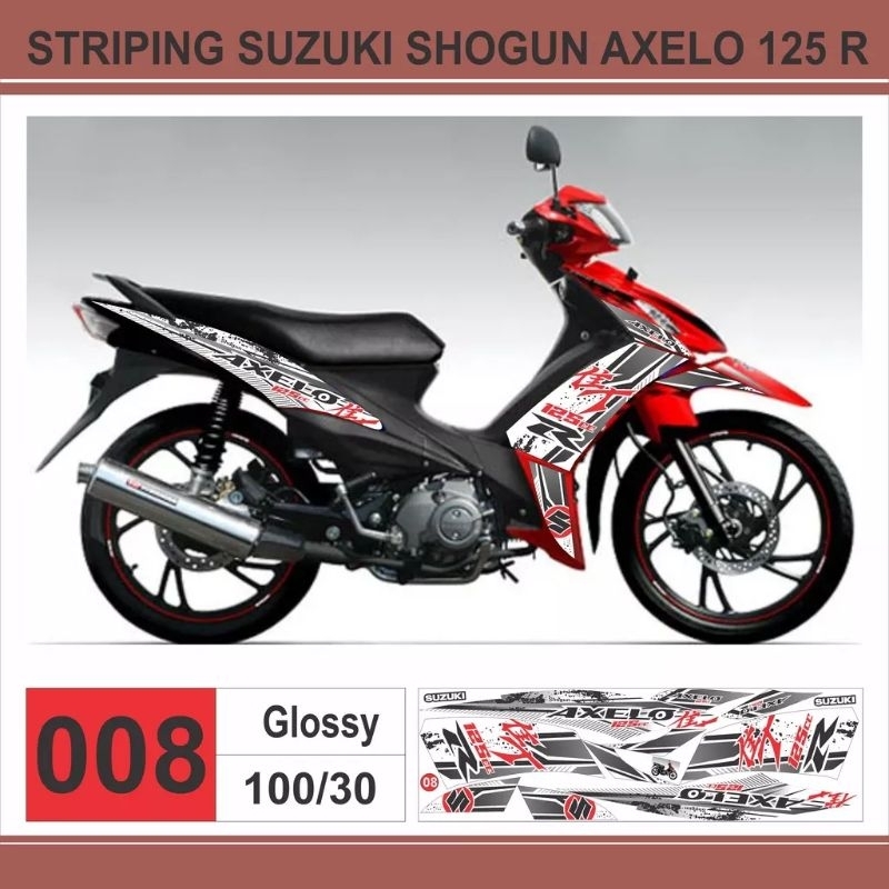 striping Shogun axelo stiker variasi Suzuki axelo 125 R Decal Axelo custom motor body custom