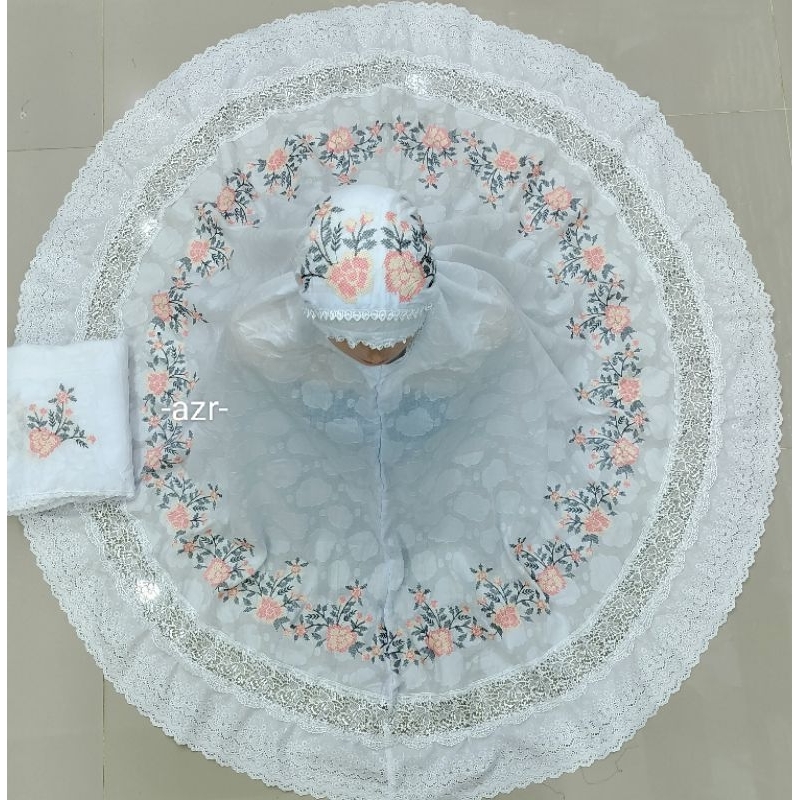 mukena bordir strimin khas bukittinggi padang