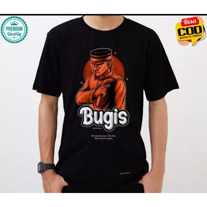 Kaos Bugis Berbudaya / Kaos Distro Pria / Kaos Pria