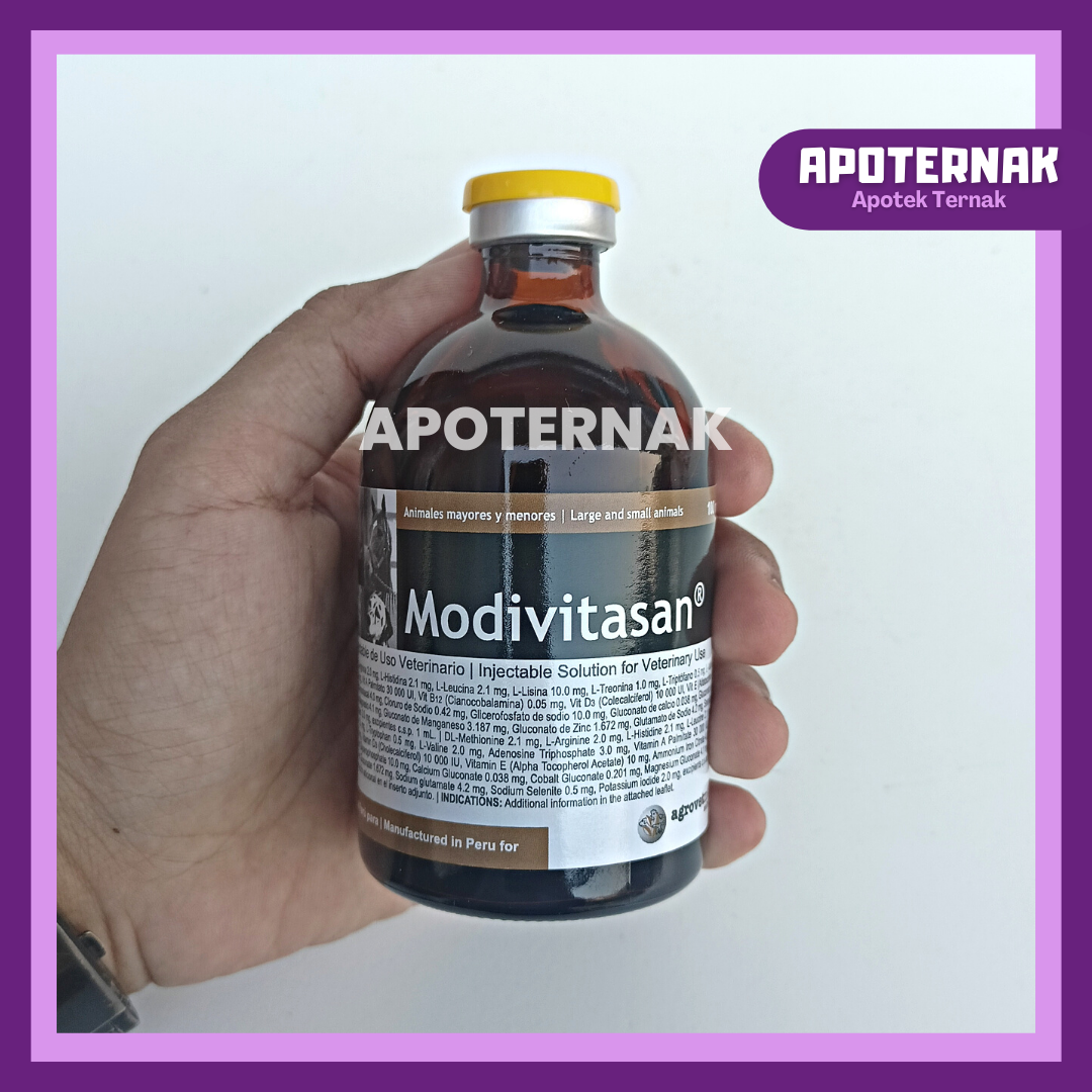 MODIVITASAN 100 ml | Multivitamin Lengkap dengan Asam Amino ATP Lysin Methionine Threonine Zinc Penguat Otot