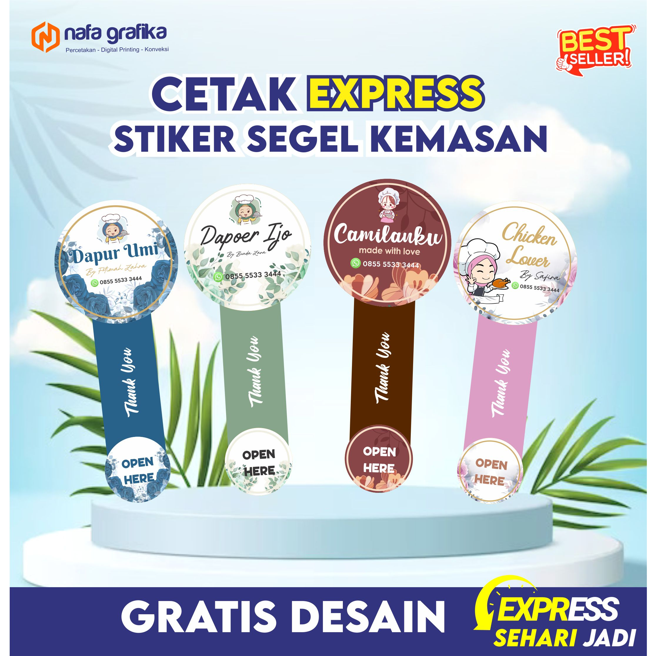 

Sticker Label Produk Cetak Stiker Segel Logo Makanan Olshop Custom Desain Cutting Stiker Cromo