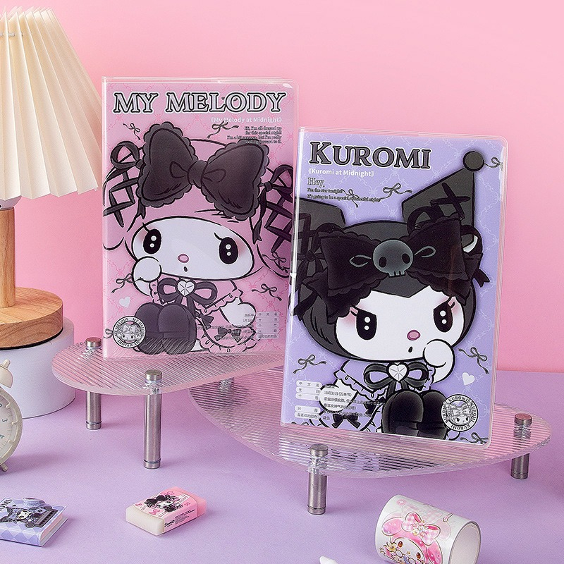 

NOTEBOOK BUKU TULIS A5 SAMPUL BENING EVA ISI 80 LEMBAR MOTIF KUROMI MIDNIGHT MY MELODY PINK vincess
