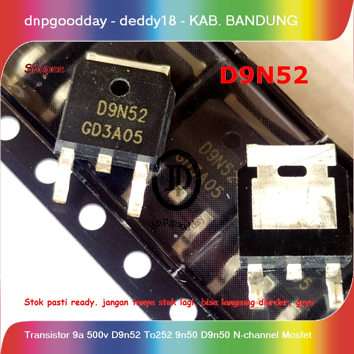 Transistor 9a 500v D9n52 To252 9n50 D9n50 N-channel Mosfet