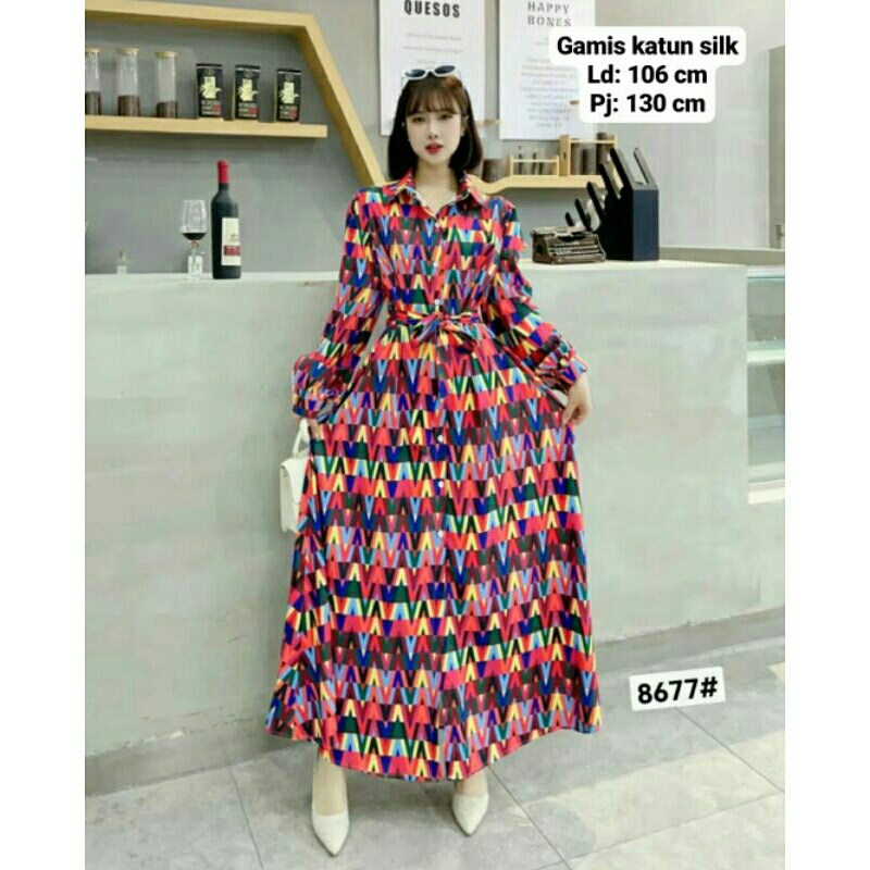 GAMIS KATUN SILK PREMIUM IMPORT 8677