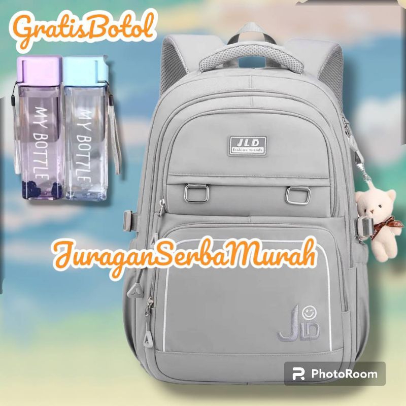 Tas Ransel Sekolah Perempuan SD SMP Gratis Botol