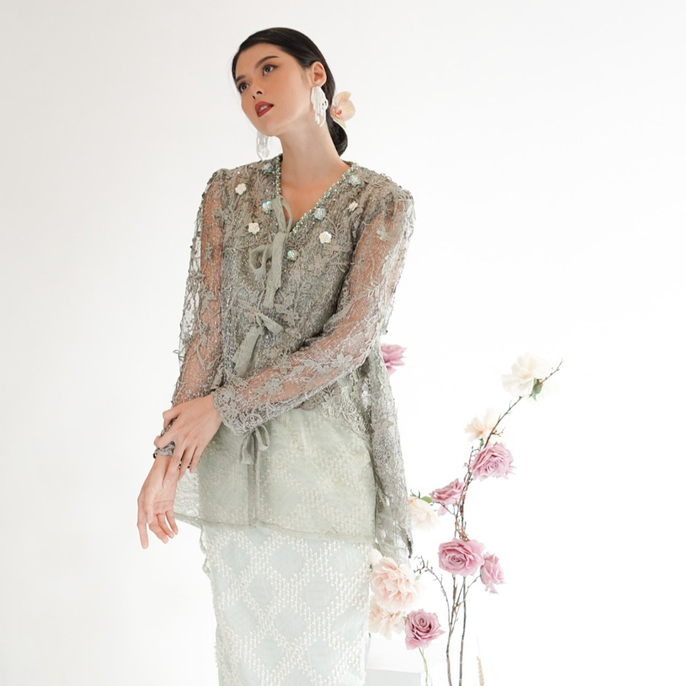 JALEELA - PEONY TOP (ATASAN ONLY) - (INNER INCLUDED) (KEBAYA KONDANGAN / MODERN / LAMARAN / WISUDA)