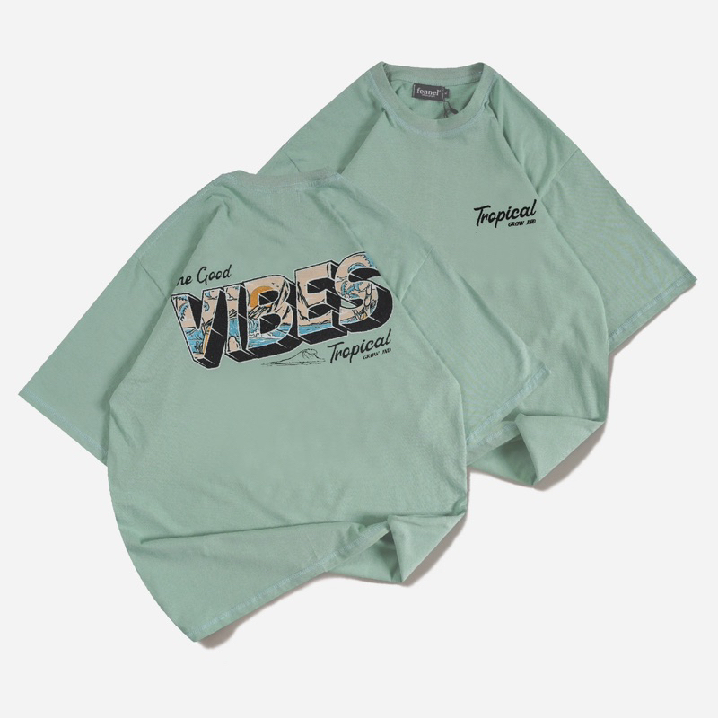 [N01209] T-shirt Oversized Distro Motif THE GOOD VIBES