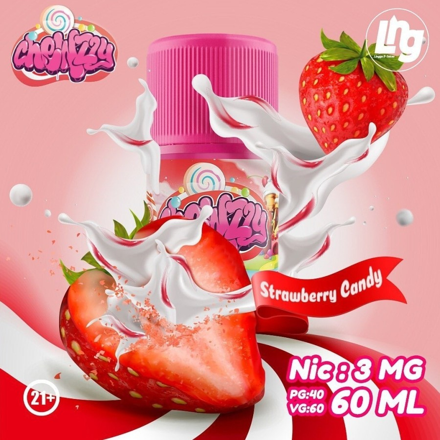 LIQUID CHEWZZY STRAWBERRY CANDY - CHEWZY CANDY STRAWBERRY - 60ML