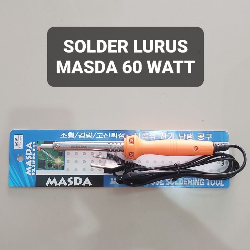 MASDA Solder Lurus 60 Watt Mata Kristal Original