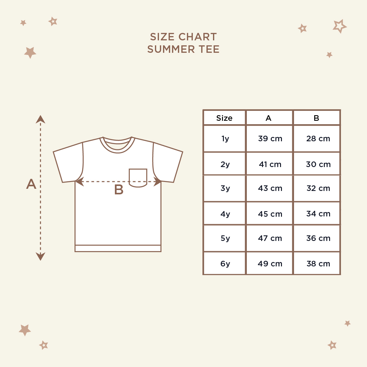 LITTLE PALMERHAUS SUMMER TEE KAOS ANAK BAJU KAOS ANAK KANTONG UNISEX 1-6 TAHUN