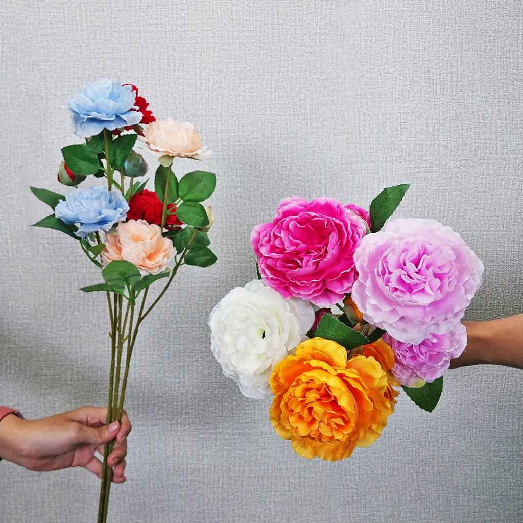 Bunga Mawar Hias Bunga Plastik Palsu Tangkai Ornamen Pajangan Dekorasi Rumah Import Artificial Flower Rose Tanaman Hias Azgalery PBP70