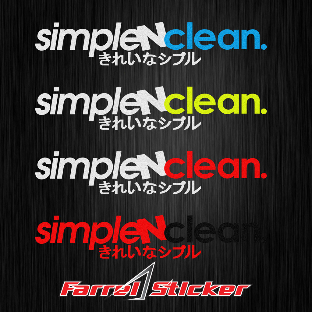 STIKER SIMPLE N CLEAN Sticker Simple &amp; Clean