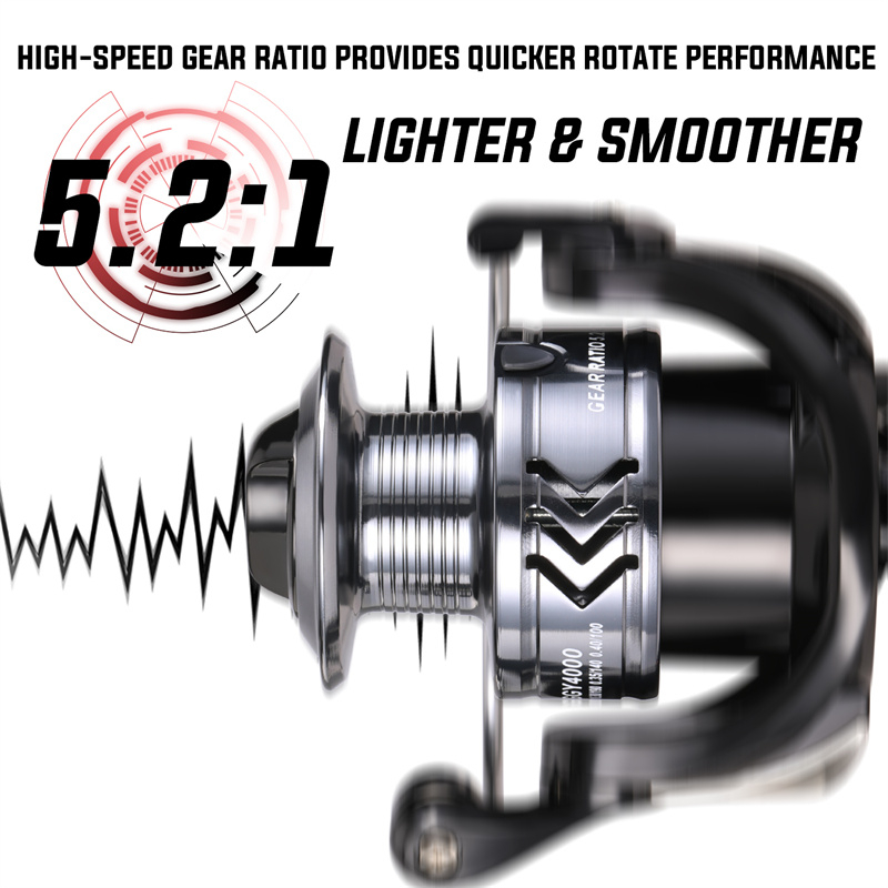 HOT PRODUCT SOUGAYILANG REEL PANCING 1000-6000SERI 5.21 RASIO KECEPATAN REEL SPINNING MAX DRAG 8KG