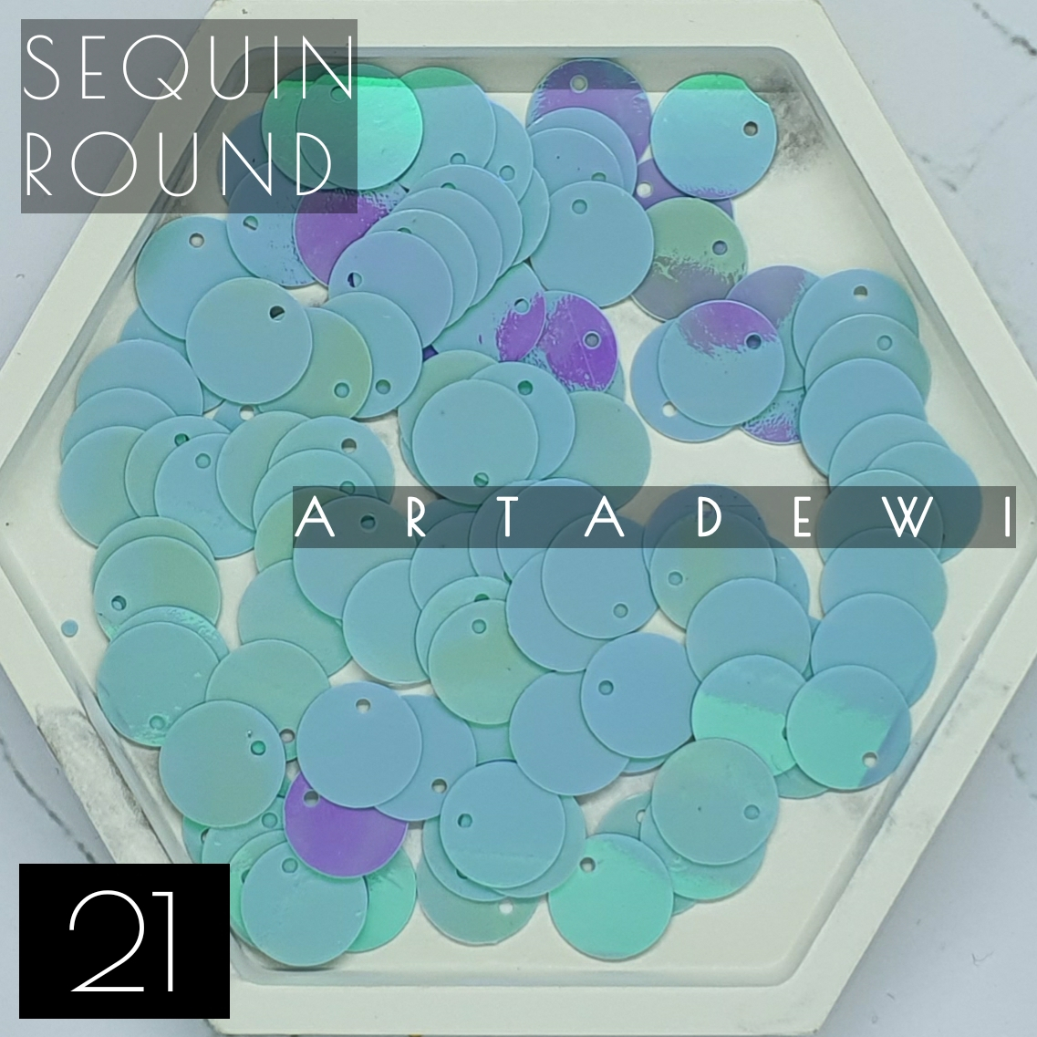 SQ1508 | Sequin ROUND 10mm  &gt;100pcs / bulat